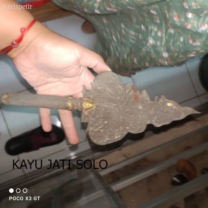 

keris semar kuncung kinatah meteorit ori kama Antikan KJS61 antik terlaris