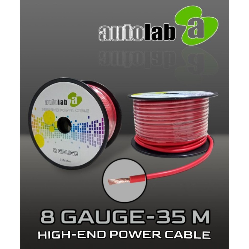 Kabel 8 Autolab AWG Setrum Power Aki Ground 8awg audio mobil Jual Meteran