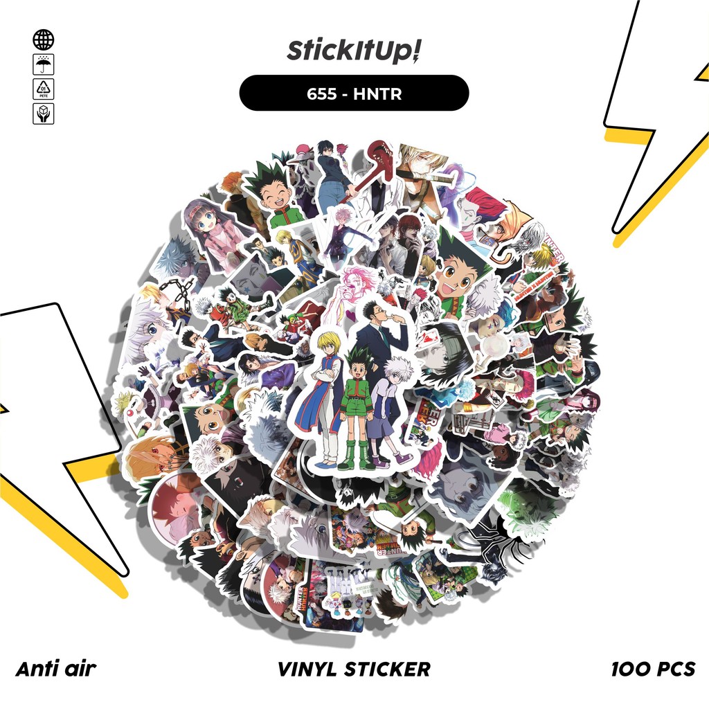 

COD 100 Pcs Stiker Hunter x Hunter Lucu Anti Air Untuk Dekorasi Notebook Sepeda Skateboard Handphone DIY