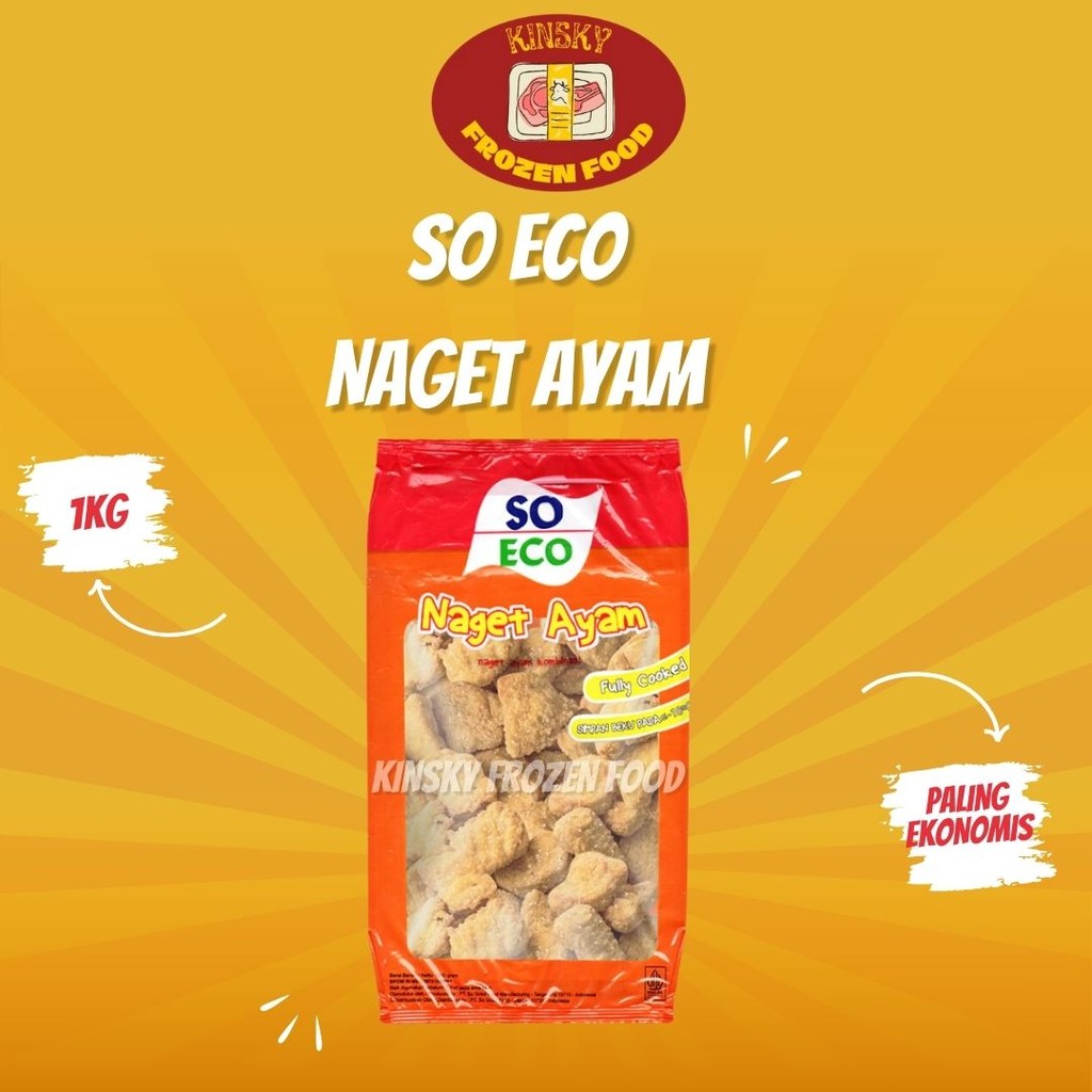 

SO ECO CHICKEN NUGGET 1KG/SO ECO NUGGET AYAM 1 KG