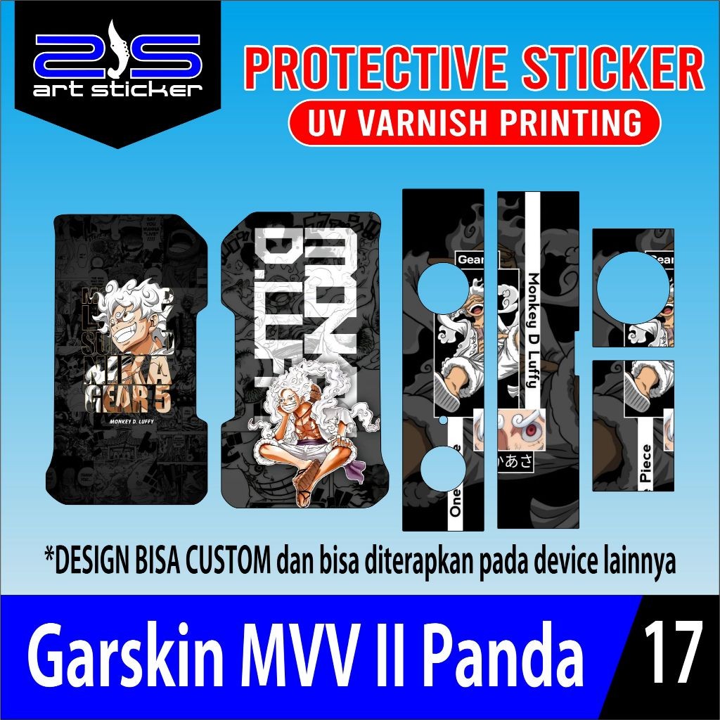 

DAPAT 2 Stiker MVVii UV Varnish Printing Luffy Gear 5