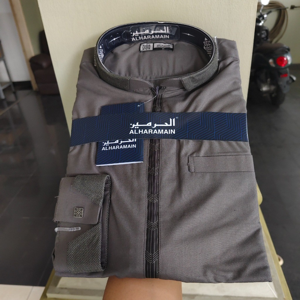AL Haramain Koko Kombinasi Premium Manset (08 B) | Putih | Navy | Biru Muda | Coklat Tua | Abu | Mar