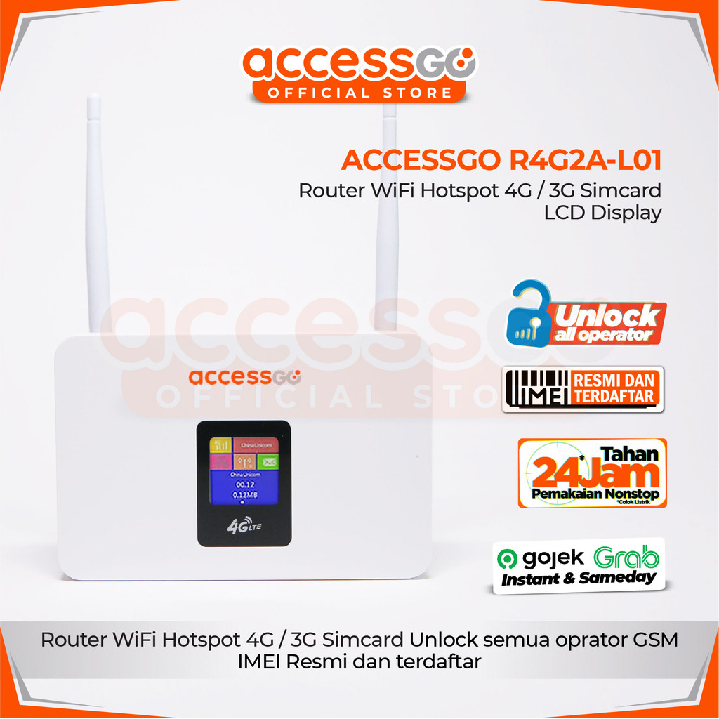 Router Wifi Sim Card 4G Costum IMEI AccessGo R4G2A L01