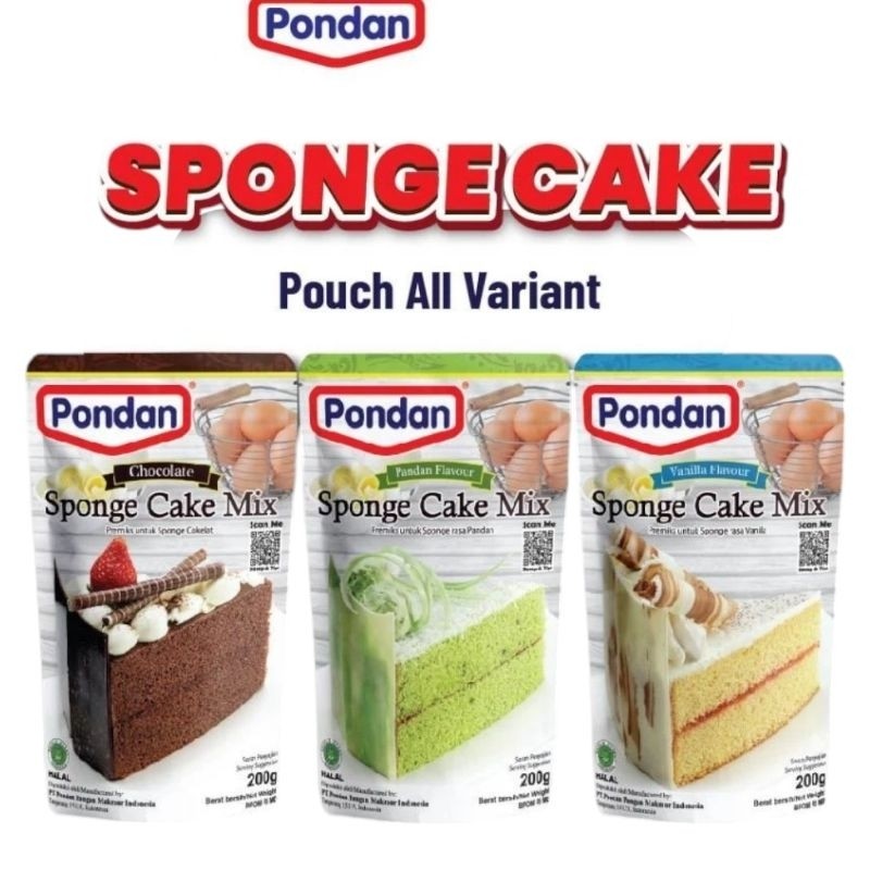 

PONDAN SPONGE CAKE MIX 200GR (TEPUNG PREMIX 200GR)