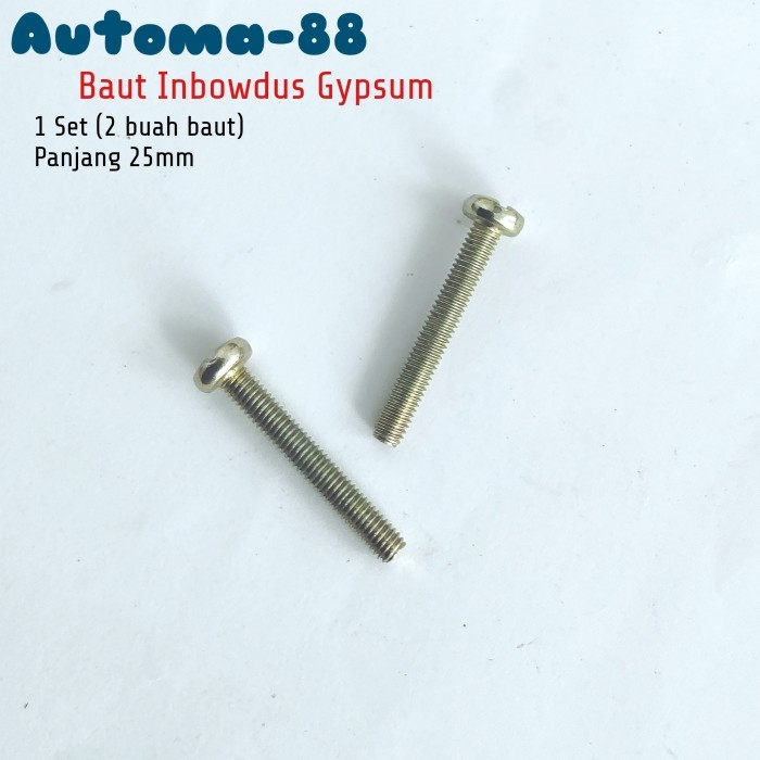 Baut 2 biji untuk inbowdus mangkok gypsum A195 A196 A197 saklar stop kontak listrik obeng kembang 1 