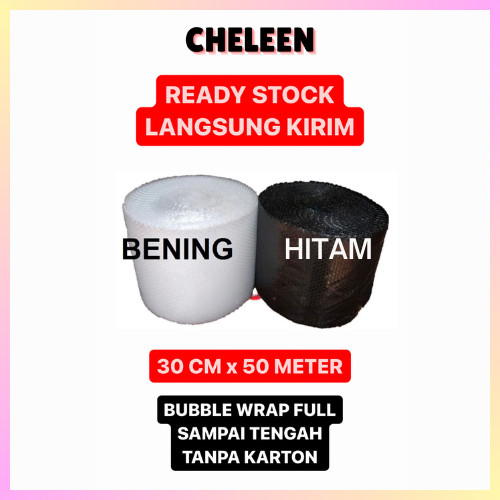 

BUBBLE WRAP 30CMx50METER TEBAL BENING HITAM