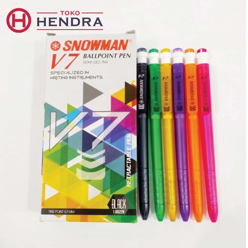 

SMOWMAN Pulpen Snowman V7 Hitam dan Biru Satuan