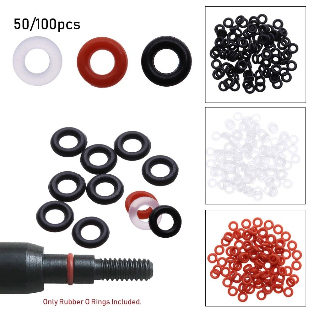 50/100Pcs/Set Hunting Rubber O Ring Gasket Grip Washer Grommets Stems/Flights Darts Arrow Tips Broad