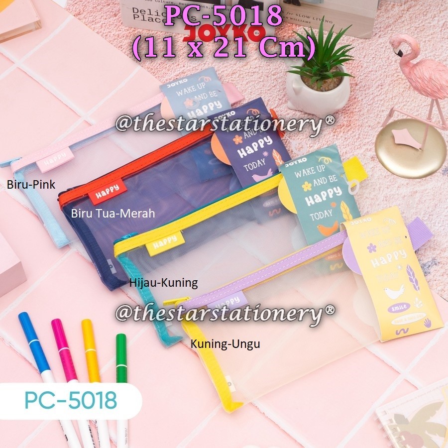 

(1 Biji) Kotak Pensil Resleting Joyko PC-5018 / Tempat Pensil Resleting 21*11 Cm