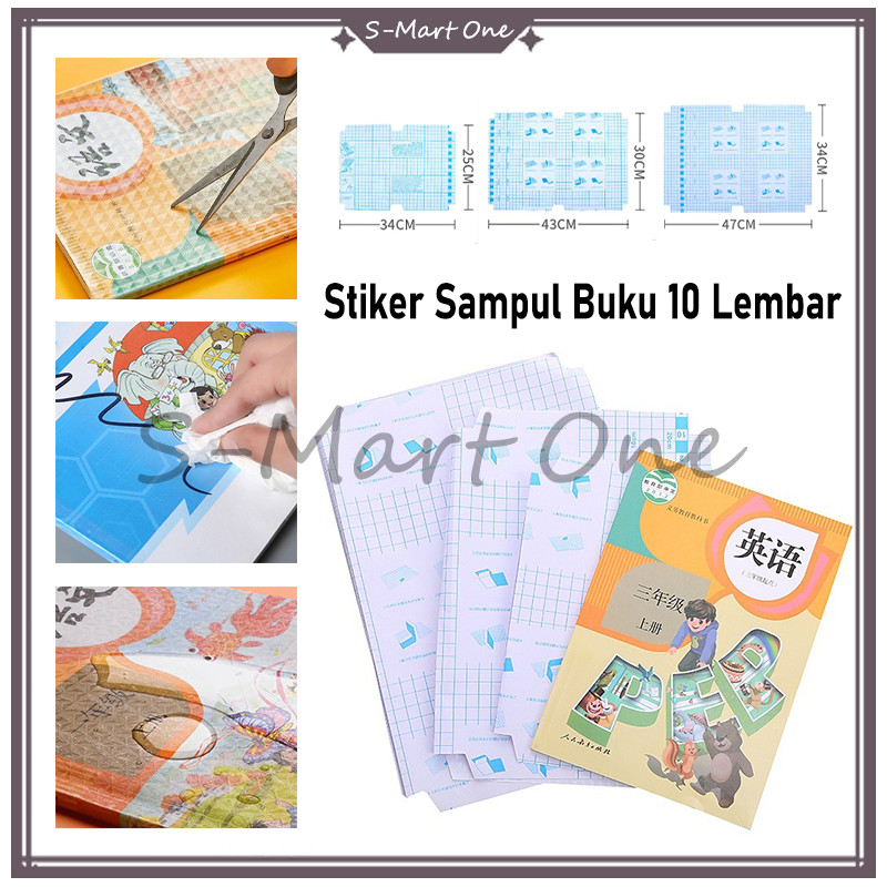 

Stiker Sampul Buku 10 Lembar /Sampul Buku Stiker/Self -Adhesive Book Cover Waterproof/Sampul Buku Plastik PVC Tahan Air Sampul Plastik