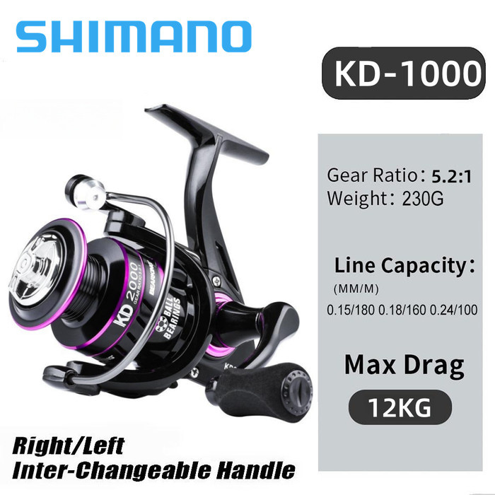 SHIMANO Reel Pancing Caldari Metal KD 1000 – 7000 Saltwater Metal Body Handle Spool Reel Fishing Gul