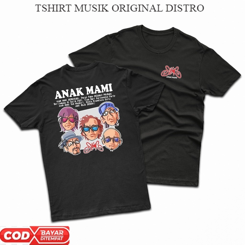 tshirt band SLANK ANAK MAMI distro original | Kaos SLANK Baju Musik Band T-shirt Tangan Pendek | KAO