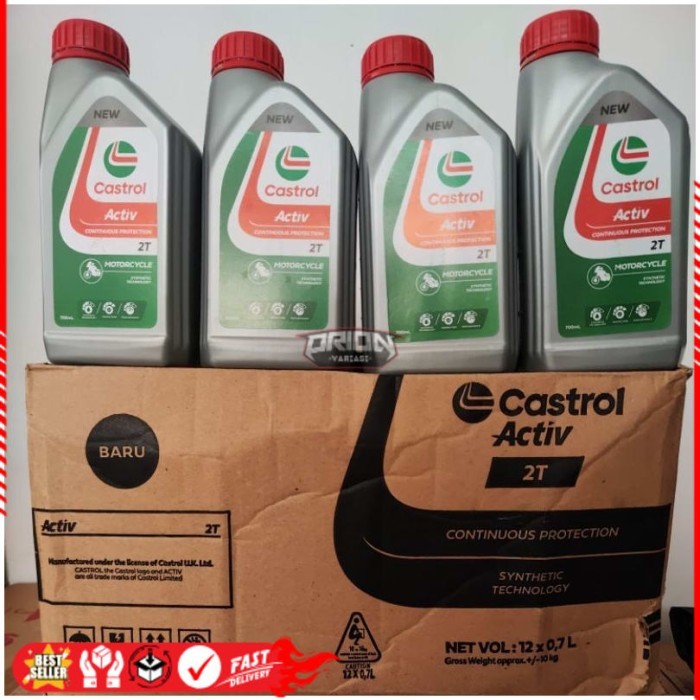 Oli castrol 2T..Oli samping Castrol 0.7L 1 dus Ori