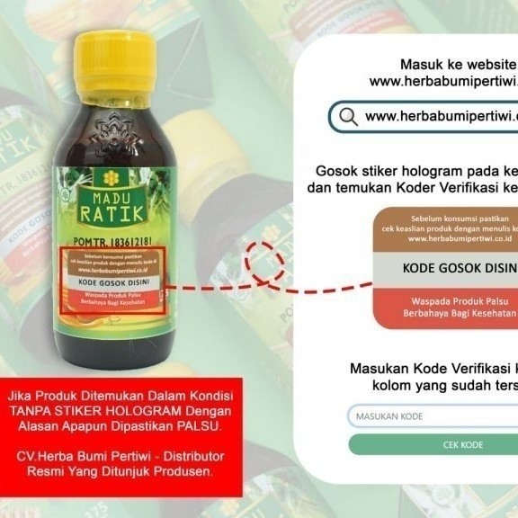 COD Madu RATIK Herbal Sendi Asam Original Asli Memelihara Kesehatan Tubuh
