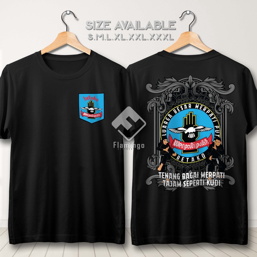 PusatKaos.ID Kaos Pencak Silat Merpati Putih MP Betako Tenang Bagai Merpati Tajam Seperti Kudi Baju 