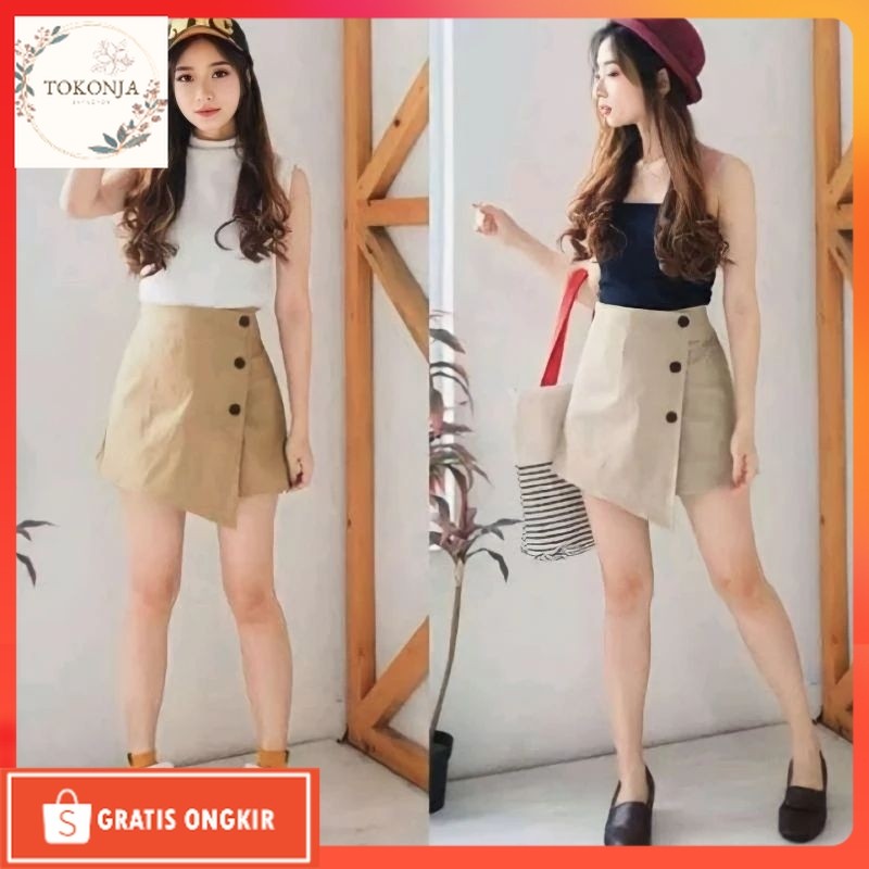 Rok Tamu / Korean Mini Skirt - Rok Celana Pendek Wanita Hotpants Terbaru - Mini Skirt Style Korea Ju