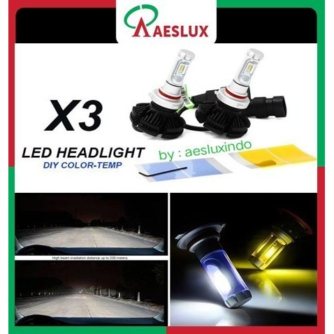 Led Mobil X3 Headlamp lampu led headlamp foglamp mobil