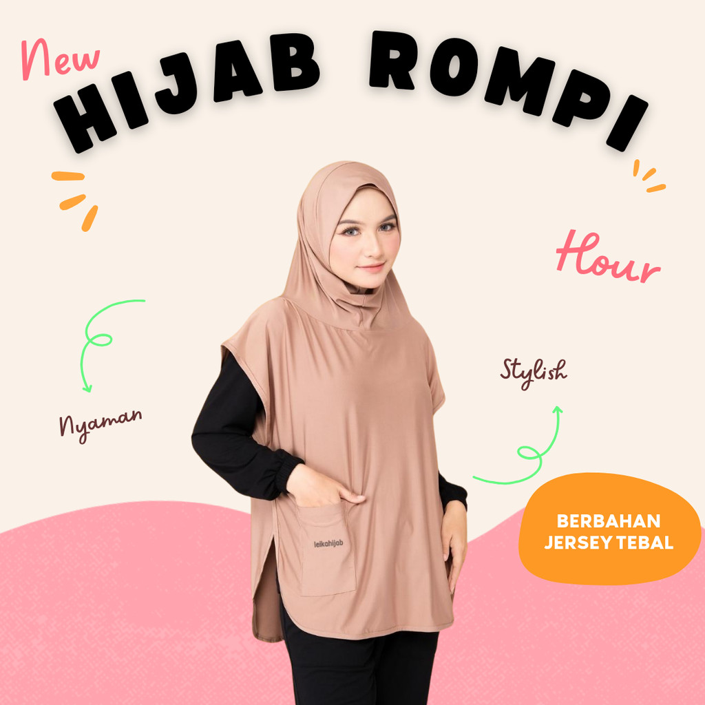 Hijab Rompi Sport Wanita Pocket Sporty Dewasa