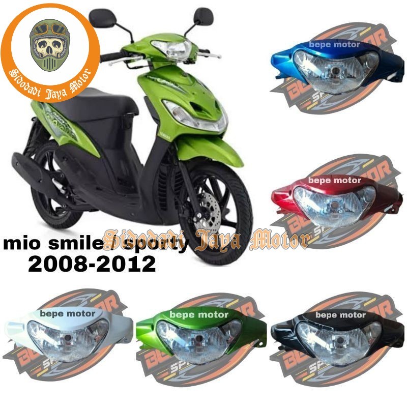 BATOK LAMPU DEPAN MOTOR YAMAHA MIO SPORTY MIO SMILE TAHUN 2009 2010 2011 2012 WARNA HITAM BIRU MERAH