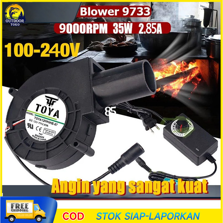 【COD】13000 RPM Blower Fan adalah perangkat blower untuk kompor oli bekas, dapat disesuaikan kecepata