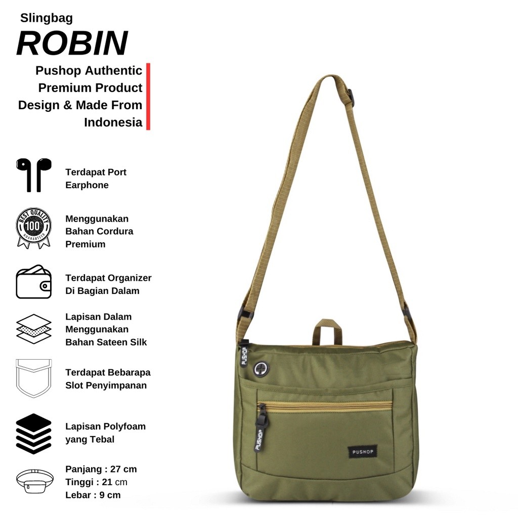 PROMO Tas Selempang Pushop Pria Robin Pushop Hotshop