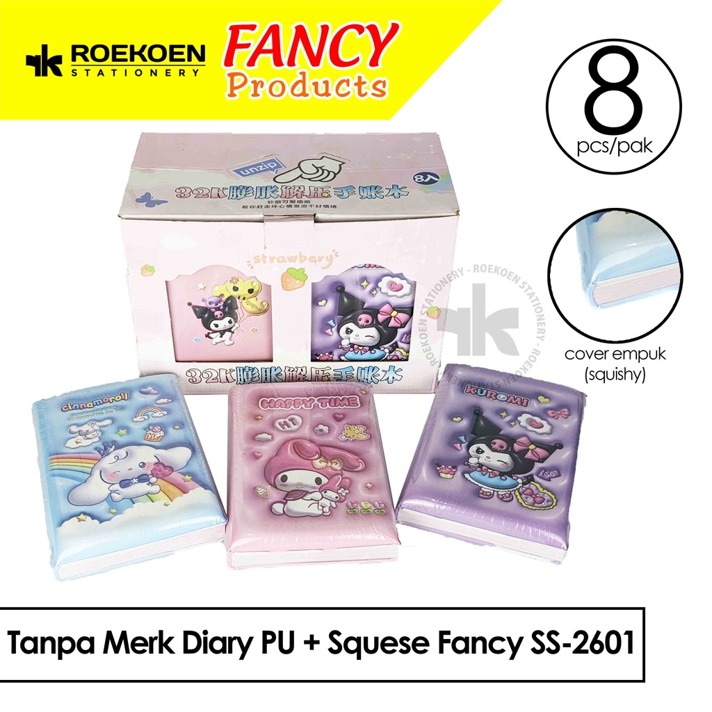 

Tanpa Merk Diary PU + Squese Fancy SS-2601