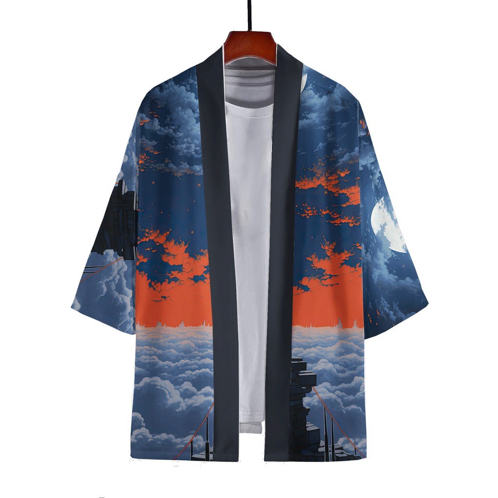 Kimono Haori Jepang Pria Wanita Outer Dewasa