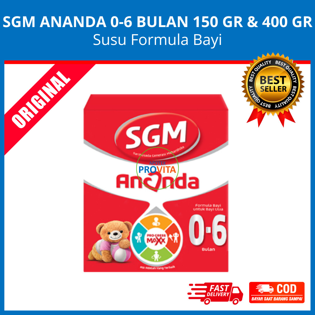 

SGM ANANDA 0-6 BULAN 150 GR & 400 GR - Susu Sgm Formula