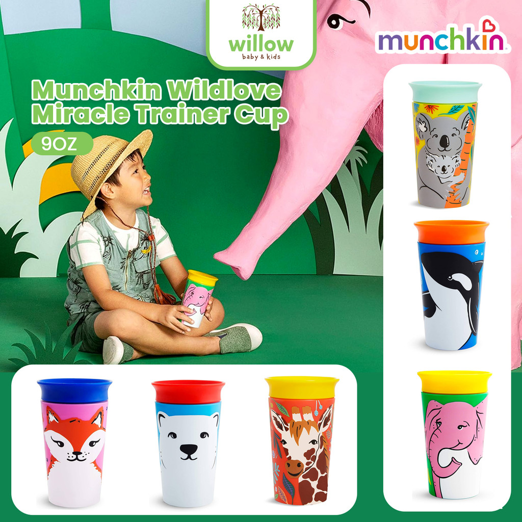 Gelas Anak - Munchkin Wildlove Miracle Trainer Cup Animal 9Oz
