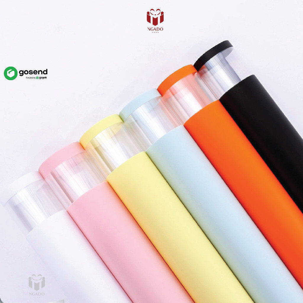 

[ 5 Lembar ] Cellophane King Frame Kertas Buket Bunga Waterproof List kaca Putih Transparant Wrapping Flower Florist