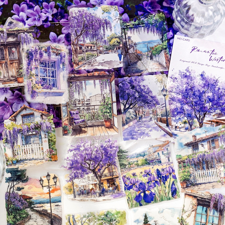 

[Gongjin] Sticker Large Size LSL Stiker Pemandangan Besar Bunga Flower Taman Wisteria Pantai