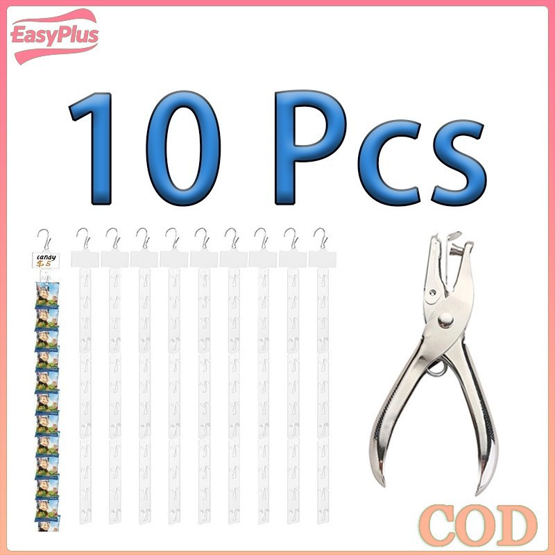 10pcs Klip Display Makanan & Non-Food / Strip Gantung PP 62cm / Penjepit Snack & Minuman / Hanger Pr