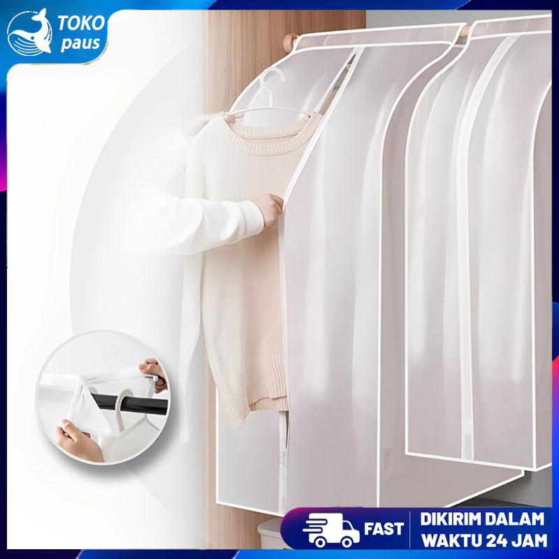 Cover Plastik Baju/ Sarung Baju Jas/ Gantung Plastik Penutup Pakaian