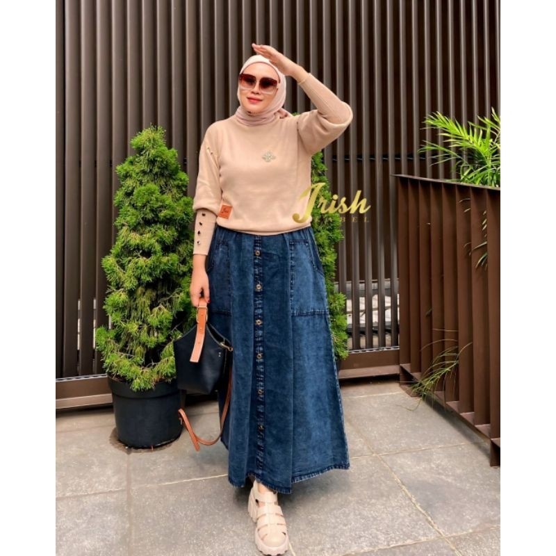 Maryam Collections - INARA SET VOL 2 SET ROK JEANS SET ROK RAJUT BY IRISH LABEL