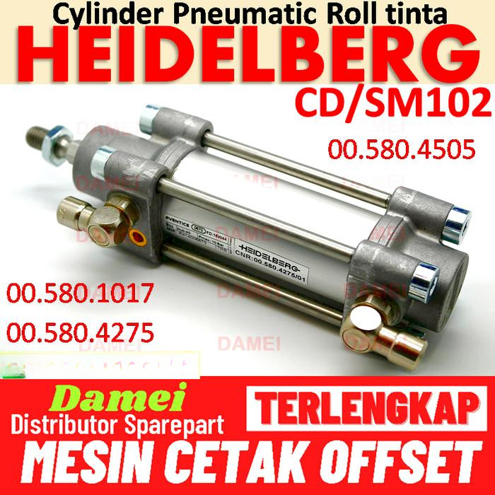 

Pneumatic Rol Tinta SM102 Ink Roller Cylinder 00.580.1017 Heidelberg Ink Roller Air Cylinder SX102 00.580.4275 Pneumatic Cylinder D32 H40 Aventics 00.580.4505