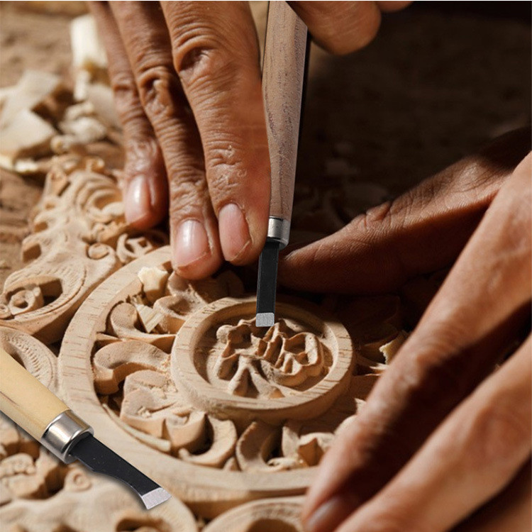 12 Pcs Wood Carving Set Pisau Ukir Seni Pahat Kayu Patung Ukiran Premium Terbaik Berkualitas