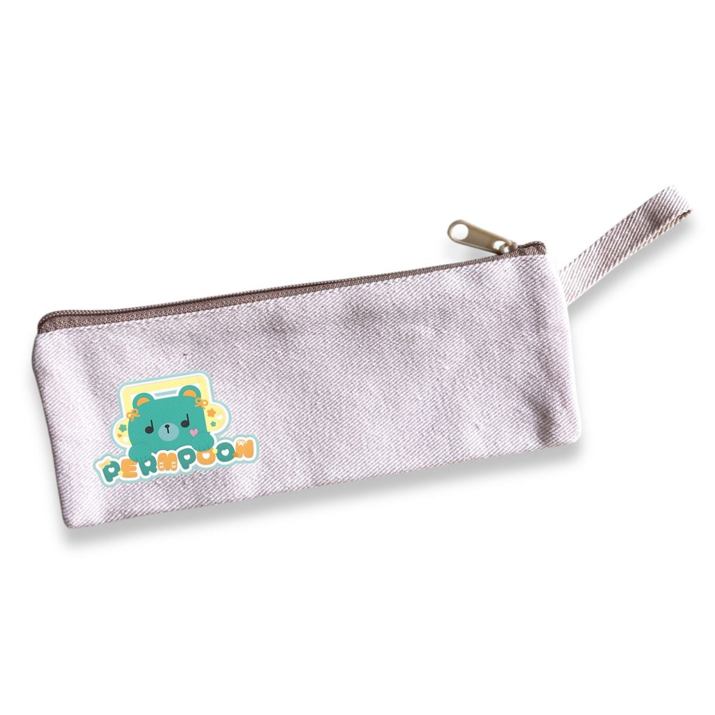 Pinkstone Pouch Pencil case Raikantopeni thailand Tempat Pensil Dompet serbaguna Bahan Kanvas Twill 