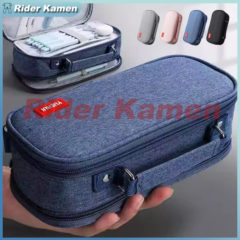 

Tas Pensil Multifungsi Double Layer Kapasitas Jumbo Pencil Bag Large Capacity 5 Layers Storage High Quality Box Cosmetic Bag Simple Students School Stationery
