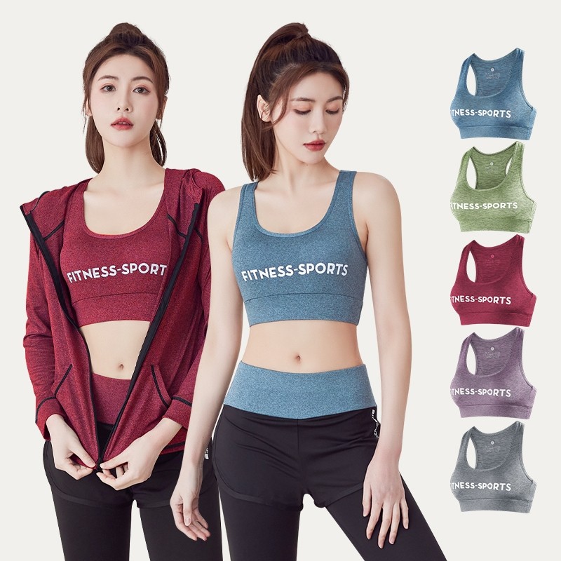 Tank Top Bra Olahraga Bh Push Up Sport Kemben Pakaian Baju Dalam Wanita Pilates Lari Underwear Kutan