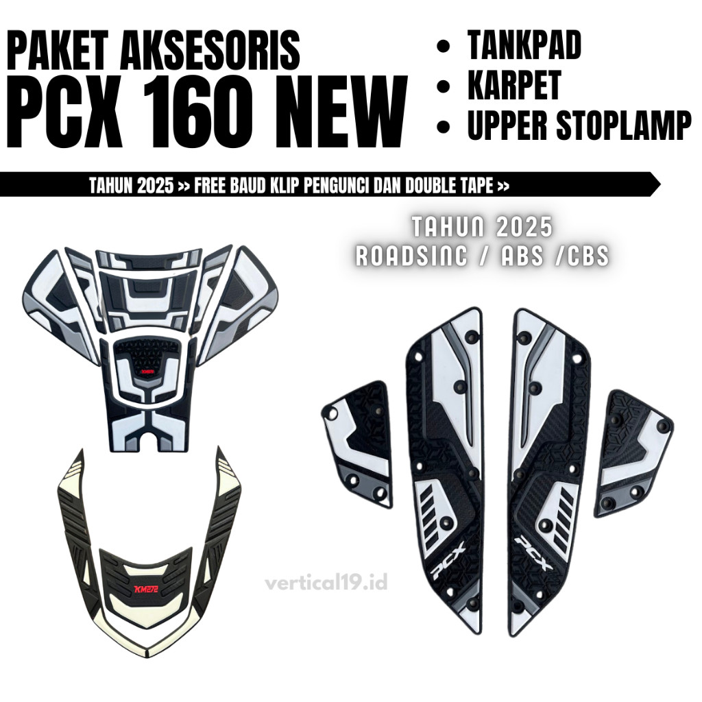 Paket Aksesoris Motor PCX 160 Tahun 2022 - 2025 Bahan Karet Terbaik