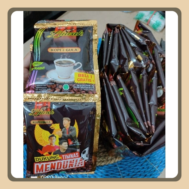 

45 sachet/3 Renceng LUWAK KOPI HITAM PLUS GULA Renceng