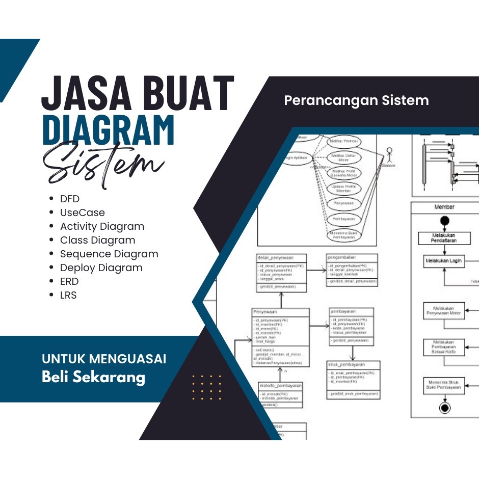 Perancangan Diagram Sistem "DFD"/"UML"/"CLASS"/"ERD"/"LRS" "Best Seller"/"Gratis Ongkir"