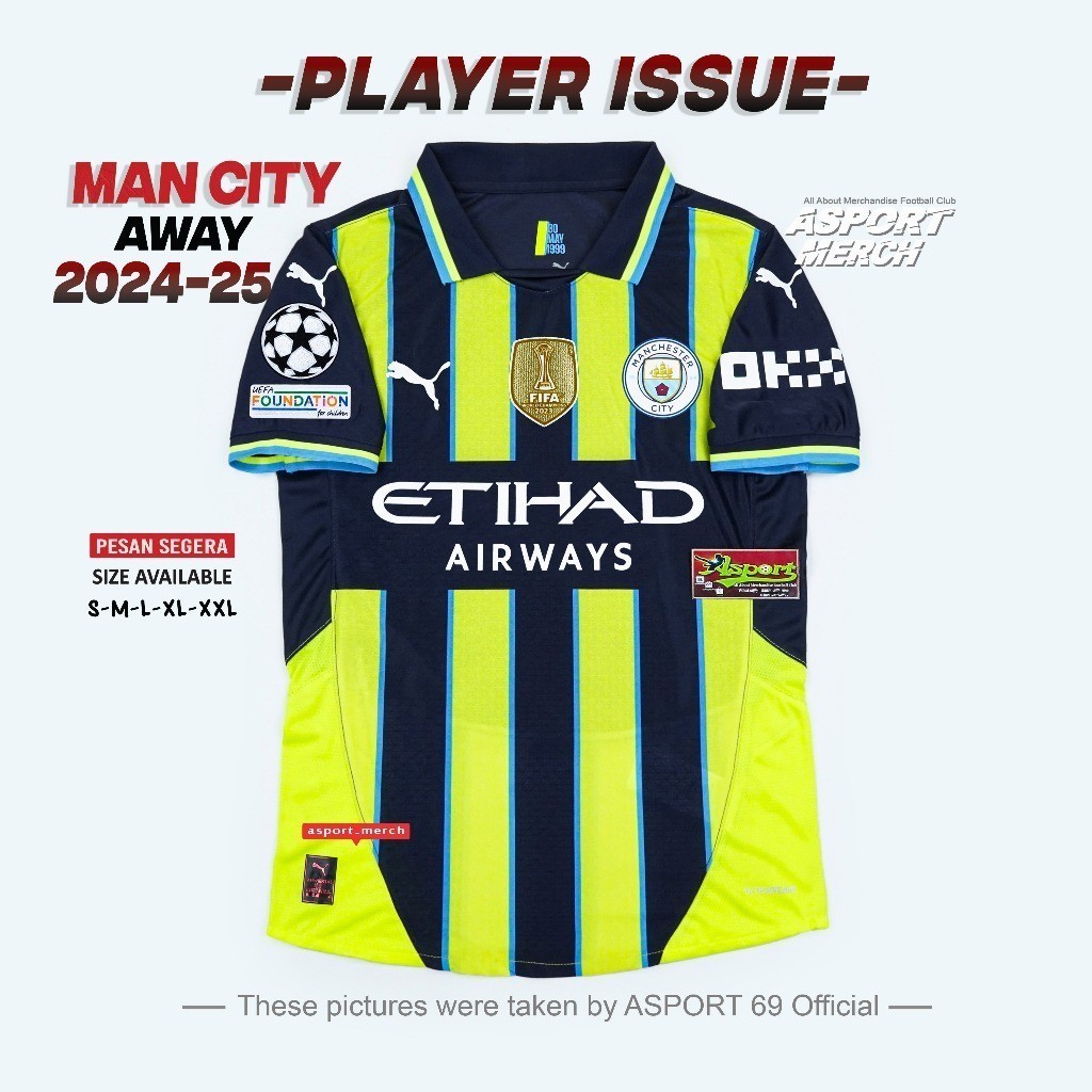 ASPORT PLAYER ISSUE  MAN CITY AWAY 2024 2025 PLAYER ISSUE  CITY AWAY PI 24 25 PI