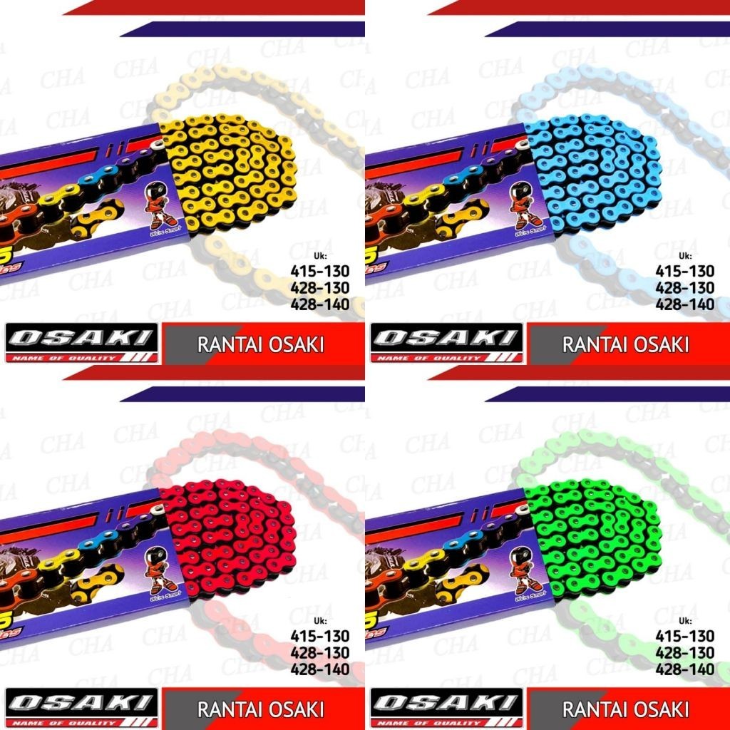 XX DO Rantai Motor/Motorcycle Chain OSAKI Warna 415  428 Rantai Sepeda Motor Warna