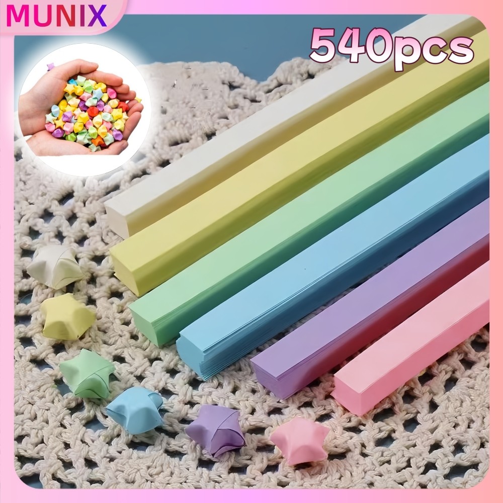 

【Ready​】540pcs Kertas Origami Bintang /Warna Origami Star Paper /DIY Kertas Bintang Warna Warni /Motif Bintang Craft Crafting Stuff /23 Jenis Strip Origami Bintang