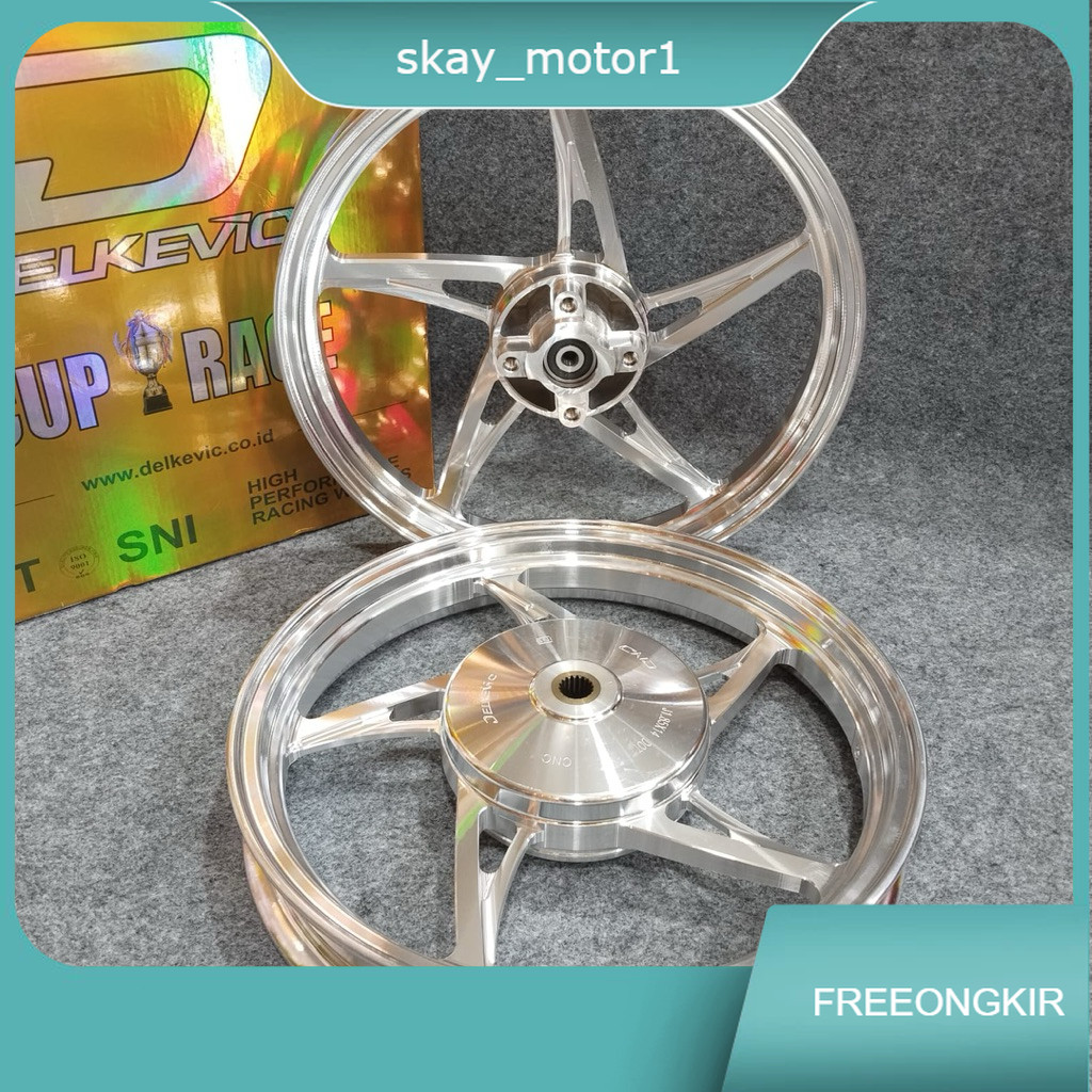 Velg Velk pelek Racing Bintang Delkevic DND X5 185 215 ring 14 CNC Vario 110 125  KZR Led new old 15