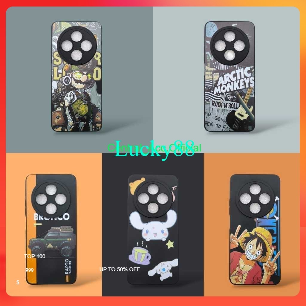[ VIVO X50 ] SOFT CASE BIG EYE CORAK PRO CAMERA MOTIF LUFFY CINNAMOROLL LOPPY