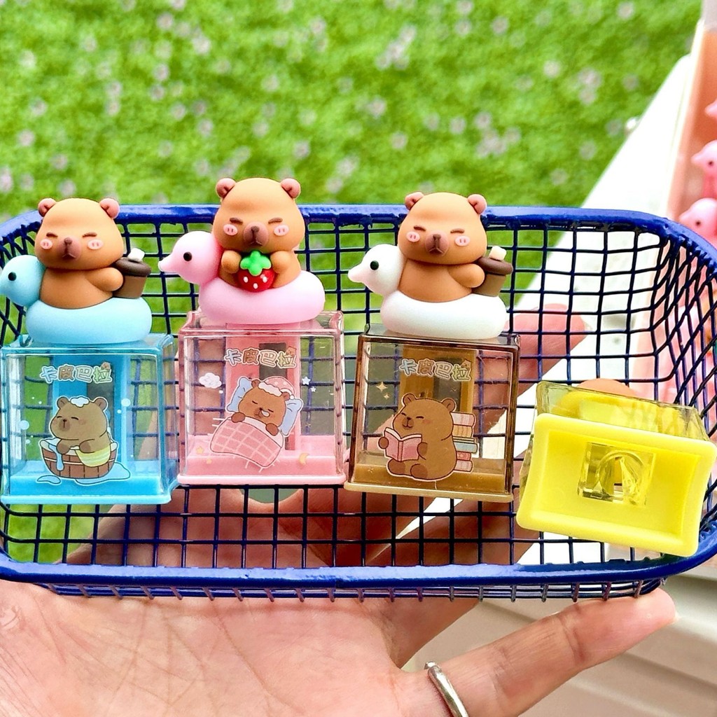 

24pcs Capybara Doll Pencil Sharpeners Cartoon Cute Student Sharpening Tools Stationery Kids School Supplies Wholesale