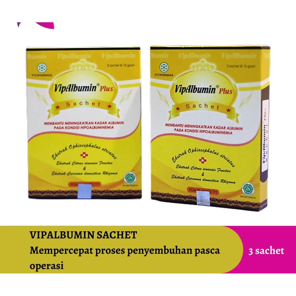 VipAlbumin Plus Sachet / Ekstrak Ikan Gabus vip albumin