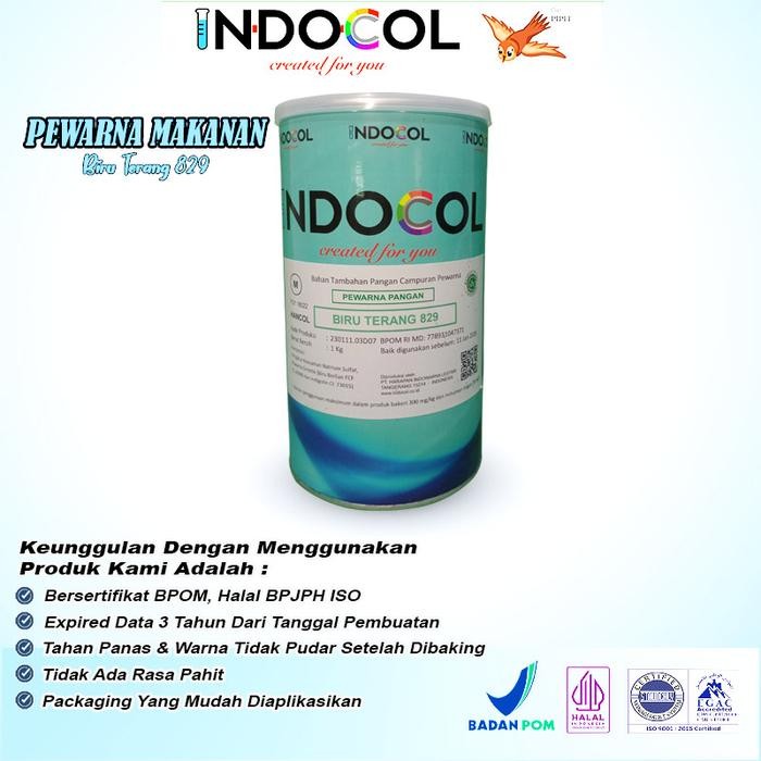 

Pewarna Makanan INDOCOL BIRU TERANG 829 (BRILLIANT BLUE LIGHT) - PACKING 500 GR